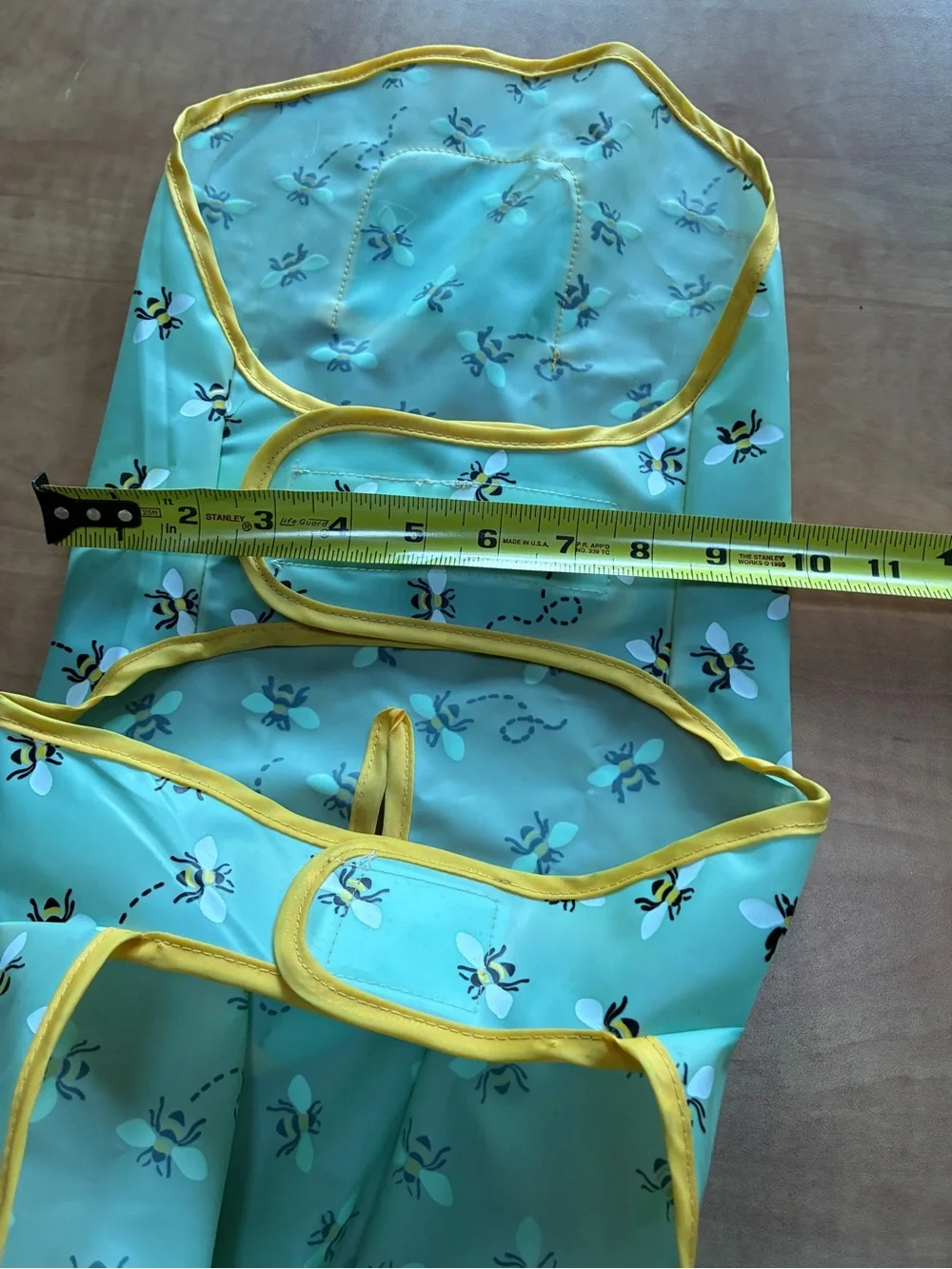 Cynthia Rowley Dog Raincoat Hooded Bumblebee Print Water Resistant Size Small